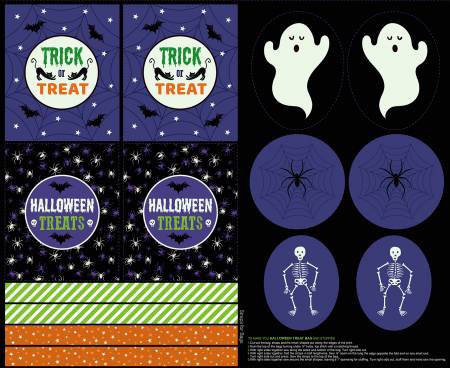 This panel is perfect for Halloween! DIY your own trick or treat bag or use it as a tote.