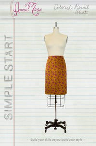 The Simple Start Colored Pencil Skirt is one of the seven patterns in Anna Maria's SIMPLE START skill building collection of patterns!  Skills learned in this pattern are front & back darts, waistband facing, fusible interfacing, understitching, invisible zipper, on seam slit and rolled hem!  These patterns are perfect to teach from and were developed from the most popular classes that Anna Maria developed for her shop, Craft South. Sizes included: XXS-XXL
