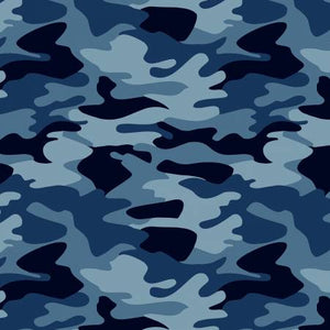  Blue camoflauge fabric   100% Cotton, 43/44in
