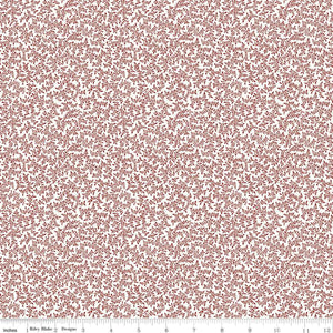 Tiny viney red floral design on a white background - very simple design and can be spruced up by adding it with another fabric! 
