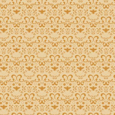 This fabric from Riley Blake Designs and is covered in bees with little scroll designs and flowers. This is a repeat of about 4". Check out the other fabrics from "Daisy Fields" collection on our site!  100% cotton 44"/45"