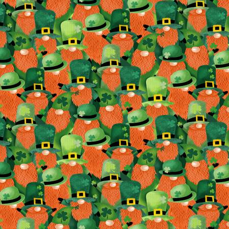 Adorable Irish gnomes with fun hats! This is the perfect fabric for the holiday, or any occasion! Pair it with our other St. Patrick's Day fabrics!