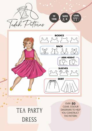 With over 190 UNIQUE combinations possible in this pattern, the Tea Party Dress will quickly become you go-to party dress! It has so many options to finish each aspect of the dress that you will never get tired of sewing this quick yet gratifying pattern. 