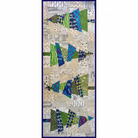 This Crazy Christmas Tree is our most popular pattern. The cover shows it in more traditional greens but it is spectacular in Fall colors as well. The wonky angles are cut after the triangle is already sewn into a square, so it goes together very quickly with stunning results!  16in x 43in. Creative Grids CGRKA6 is required, CGR16 is recommended. Project Time: 2-6 Hours. Fabric Type: Square Friendly. Project Type: Home.
