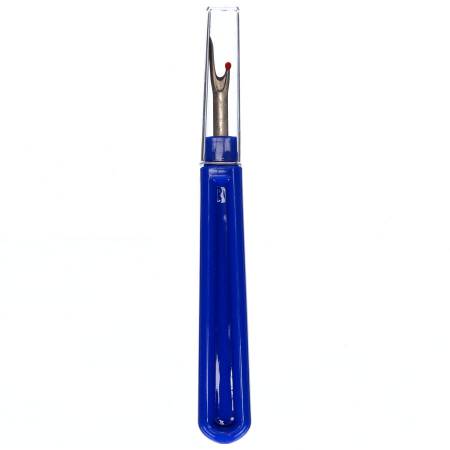 The Dritz Deluxe Seam Ripper is a large seam ripper with a handle that is easy to grip. It comes with a clear plastic cap, a safety ball to protect fabric and is made from hardened steel to last a lifetime. This tool is indispensable for removing unwanted stitches.