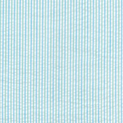 Classic 1/8" seersucker stripes are the perfect fabric for summer dresses, shirts, shorts, skirts or pajamas.  100% Cotton, 44"