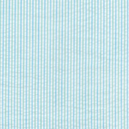 Classic 1/8" seersucker stripes are the perfect fabric for summer dresses, shirts, shorts, skirts or pajamas.  100% Cotton, 44"