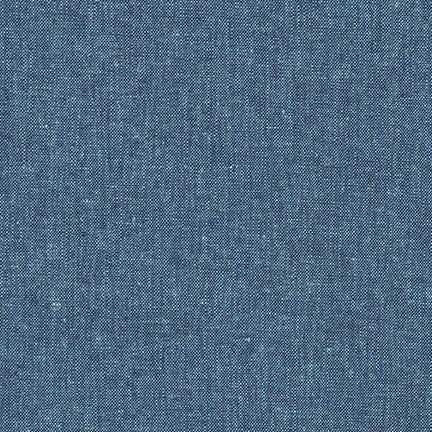 Yarn Dyed Linen/Cotton blend from Robert Kaufman.  Suitable for quilting or garments.  45 Linen/55 Cotton.  44%" wide.