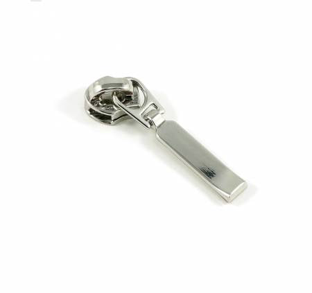 These 10 packs of metal zipper pulls are made specifically to fit Emmaline Brand Zipper-By-The-Yard. You can put zipper pulls on from either direction to make double-pull zippers. Non-locking, dangle style pull. Shiny metal finish. 2 way pulls, so you can add pulls from either direction. Zipper-by-the-Yard SOLD SEPARATELY