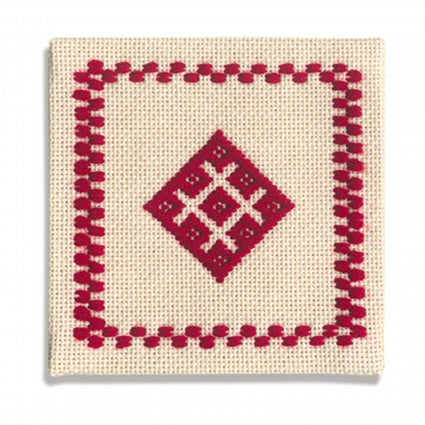 Perfect for beginners, the Olympus Kogin Embroidery Starter Kit features the art of Kogin, a type of Sashiko stitching that is similar to counted cross stitch. 1-piece, 4" x 4" finished size.