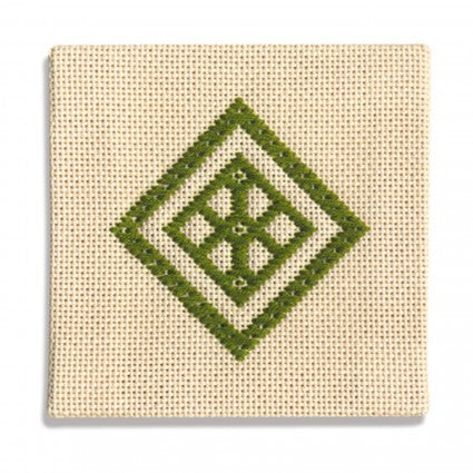 Perfect for beginners, the Olympus Kogin Embroidery Starter Kit features the art of Kogin, a type of Sashiko stitching that is similar to counted cross stitch. 1-piece, 4" x 4" finished size.