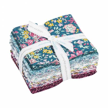 ﻿Gorgeous Floral Liberty of London prints! This fat quarter bundle is full of beautiful rich jewel tones. From deep teal all the way to a magenta color. Perfect for quilting, crafting, and even garment making. Super soft hand! 