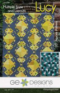 Lucy is a pattern made with 10" squares that offers 6 sizes and 4 incredible layout options. 