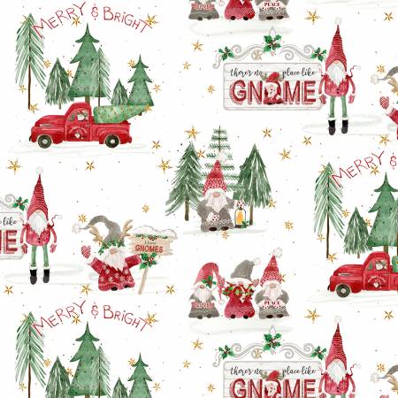 Multi all over gnomes - Christmas