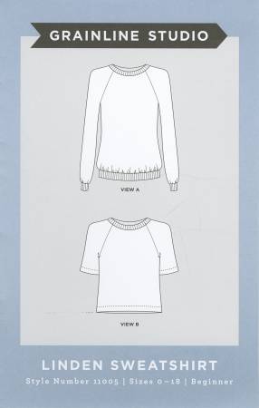 The Linden Sweatshirt gives a modern update to the classic sweatshirt. Featuring a relaxed fit, raglan sleeves, and a graceful slightly scooped neckline, this sweatshirt is perfect for fall layering. View A features long sleeves with cuffs and falls to the mid hip with a lower ribbing band while View B hits at the high hip and has short sleeves.