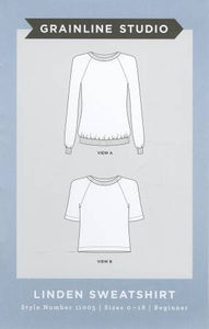 The Linden Sweatshirt gives a modern update to the classic sweatshirt. Featuring a relaxed fit, raglan sleeves, and a graceful slightly scooped neckline, this sweatshirt is perfect for fall layering. View A features long sleeves with cuffs and falls to the mid hip with a lower ribbing band while View B hits at the high hip and has short sleeves.