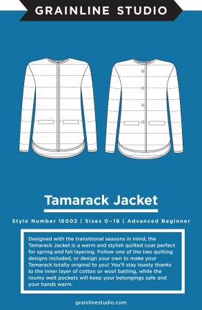 Designed with the transitional seasons in mind, the Tamarack Jacket is a warm and stylish quilted coat perfect for spring and fall layering. Follow one of the two quilting designs included, or design your own to make your Tamarack totally original to you! You’ll stay toasty thanks to the inner layer of cotton or wool batting, while the roomy welt pockets will keep your belongings safe and your hands warm.