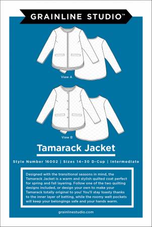 Designed with the transitional seasons in mind, the Tamarack Jacket is a warm and stylish quilted coat perfect for spring and fall layering. Follow one of the two quilting designs included, or design your own to make your Tamarack totally original to you! You’ll stay toasty thanks to the inner layer of cotton or wool batting, while the roomy welt pockets will keep your belongings safe and your hands warm.