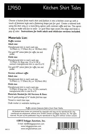  Instructions for both adult and child-size versions included. Patch pocket and cuff pocket instructions included.