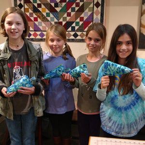 This class is for students age 9-11.  This introductory class teaches students to cut, press and sew simple projects such as a pillow, tote bag and pencil case.  All materials included.
