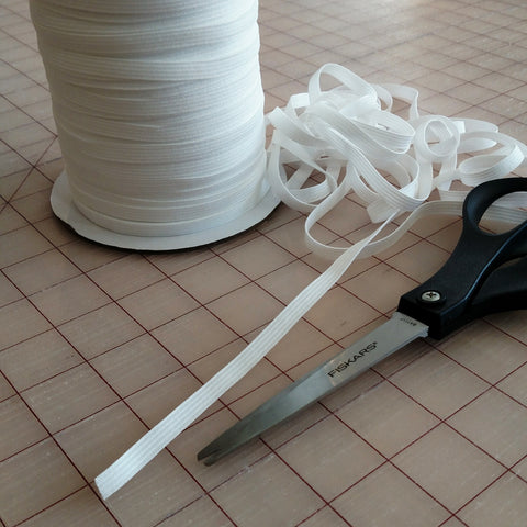 1/4" Elastic for Fabric Face masks.  We sell the elastic in 10 yd. cuts.