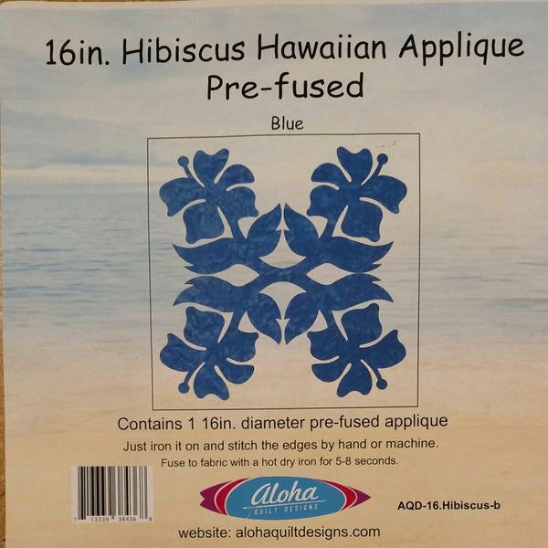 Just iron it on and sew the edges with your favorite decorative stitches by machine or hand.  By Aloha Quilt Designs.