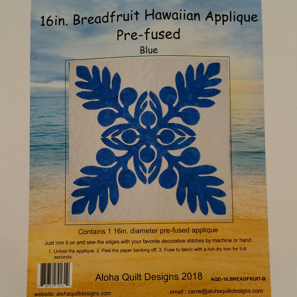 Just iron it on and sew the edges with your favorite decorative stitches by machine or hand.  By Aloha Quilt Designs.