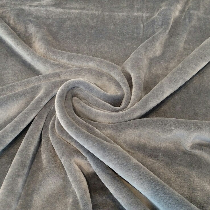 100% Cotton velour from Stof of Denmark.  This soft velour is perfect for tops, pants and dresses.