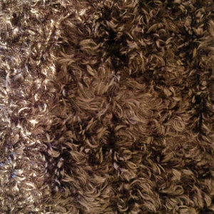 soft fuzzy teddy bear material - shiny chocolate brown minky cuddle fabric that has a curl to the texture. Would make an exceptional teddy bear! 100% Polyester, 58/60in