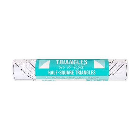 Use this size to make 1in finished size half square triangles. The seam allowances are included in the pattern, so all you need to do is sew and cut using the pattern on the paper. Instructions are provided on the paper. Each roll makes 1200 half square triangles.