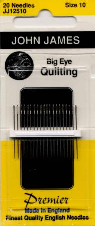 Quilting needles are sometimes referred to as Betweens sewing needles and are a very short and fine needle with a round eye. As the name suggests this is a standard Quilting sewing needle with a big eye designed for the ease of threading, an absolute favorite with quilters.