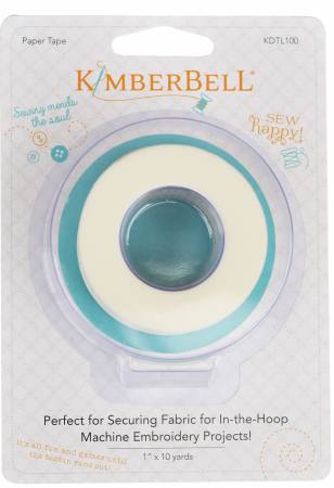 Kimberbell Paper Tape is designed for use with your In-The-Hoop embroidery projects. Use to temporarily secure fabrics while piecing your projects together.
