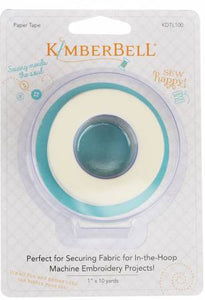 Kimberbell Paper Tape is designed for use with your In-The-Hoop embroidery projects. Use to temporarily secure fabrics while piecing your projects together.