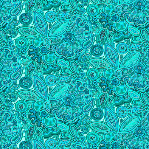 This fabric is for Ovarian Cancer awareness - white fabric covered in teal flowers and leaves - show your support! 
