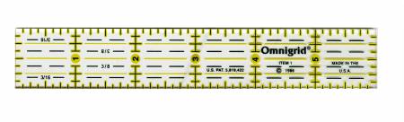 6 x 24" is our go to ruler.  Easily cut across the width of a folded cotton fabric.  A must for anyone using a rotary cutter.