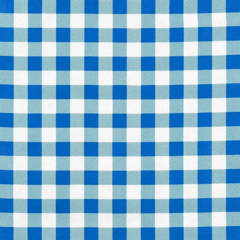 This cassic blue gingham oilcloth fabric is simple and clean. Ideal for tablecloths and toppers, window treatments, kitchen accessories, closet drawer and shelf liners, totes, wall coverings, and place mats. Waterproof with a shiny and smooth surface that can be easily wiped clean, this fabric has also been tested and passes the National Fire Protection Agency 701 classification for commercial and residential use.
