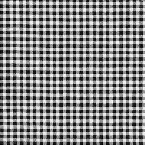 This classic black gingham oilcloth fabric is simple and clean. Ideal for tablecloths and toppers, window treatments, kitchen accessories, closet drawer and shelf liners, totes, wall coverings, and place mats. Waterproof with a shiny and smooth surface that can be easily wiped clean,