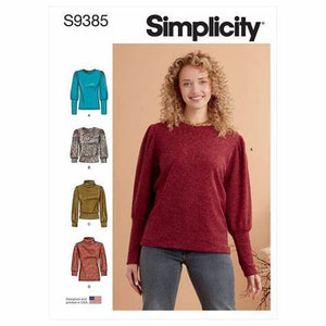 Misses' long sleeve knit top S9385