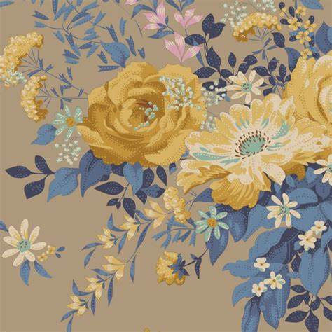 100% Cotton Print Chic Escape Collection by Norwegian designer Tone Finnanger is inspired by brave people saving and bringing life and laughter back to old forgotten buildings, and all our shared interests in vintage fabric, pottery and flowers. Chic Escape differs from the other Tilda collections with larger patterns and bolder, deeper colors. 