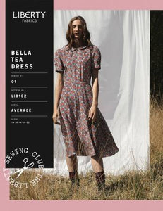 Liberty Sewing Club pattern by Liberty of London.  Classic day dress with a puffed sleeve.  Perfect for sipping a cupa tea!