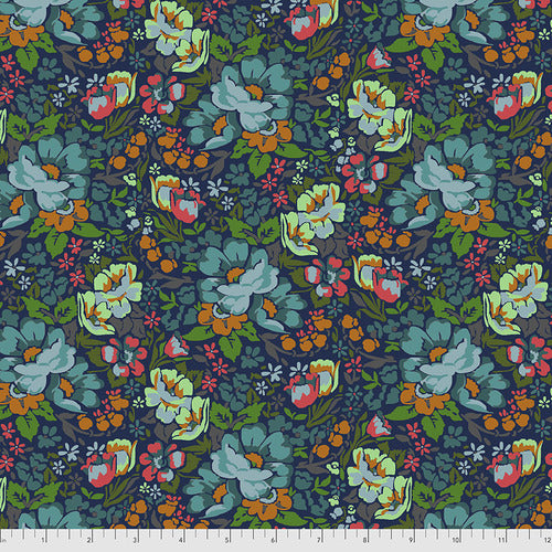 Designed by Anna Maria, Color Mystery - This fabric has richer jewel tones with hints of mint green. Bursts of reds and orange, these florals stand out and are sure to be a crowd pleaser.   100% cotton 44"/45" 