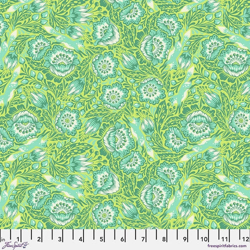 Tiny Beasts collection by Tula Pink for Free Spirit Fabrics. These brilliant and bright fabrics have little animals hidden throughout each one. This "outfoxed" fabric has little foxes and flowers tossed all over - In a bright pink colorway and a bright green colorway.  100% cotton 44"/45"