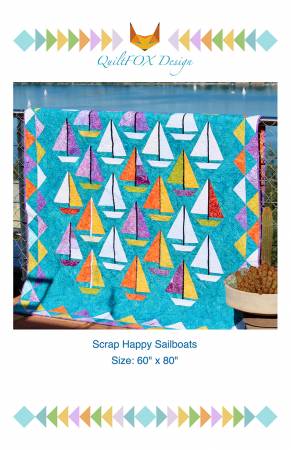 This charming quilt is a perfect addition to any beach house or sailboat. The blocks are foundation pieced but they can also be pieced traditionally. I included instructions for both methods. The materials are listed in yardage but you can use up a lot of scraps or fat quarters, which will add your personal touch to the color scheme. 