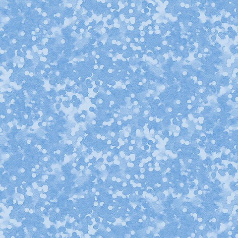 This fabric is special for the Row by Row shop hop! Beautiful light blue textured blender with little dots. 