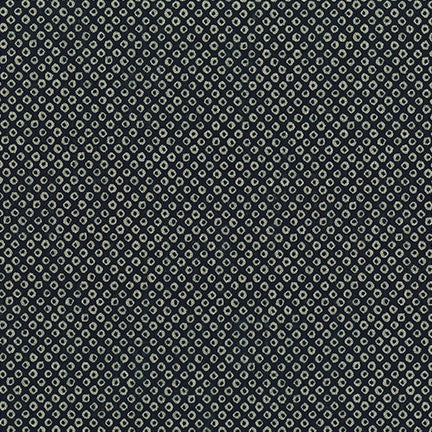 Indigo and Ivory organic dot shape pattern on homespun, 100% cotton fabric.  By Sevenberry for Robert Kaufman Fabrics.  100% Cotton, 44/5"