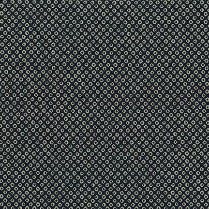 Indigo and Ivory organic dot shape pattern on homespun, 100% cotton fabric.  By Sevenberry for Robert Kaufman Fabrics.  100% Cotton, 44/5"