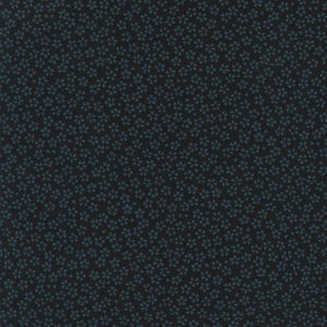 Small blue flower dispersed on an indigo background.  100% cotton homespun fabric by Sevenberry for Robert Kaufman.  43"