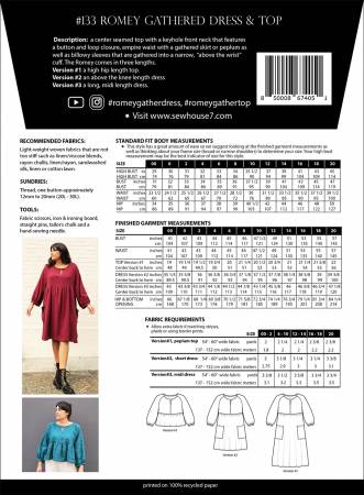 The Romey Gathered Dress & Top pattern is inspired by our beloved Remy Raglan pattern. Beginning with the signature (Version #2)