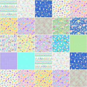 From KANVAS by Benartex Spring Garden Gnomes by Andi Metz Collection In Pre-Cut Fabrics DESCRIPTION 10in Squares, 100% Cotton