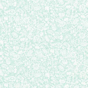 100% cotton lawn - beautiful mint green and ivory floral design on a lightweight cotton. 44"